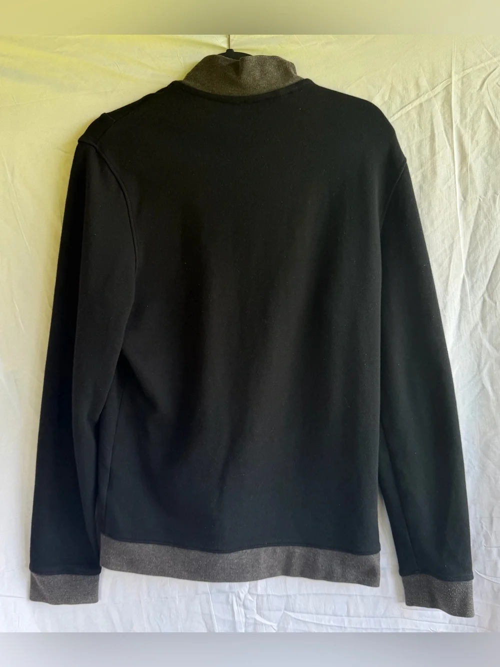 Alfani Black Pullover with Brown Trim Accents